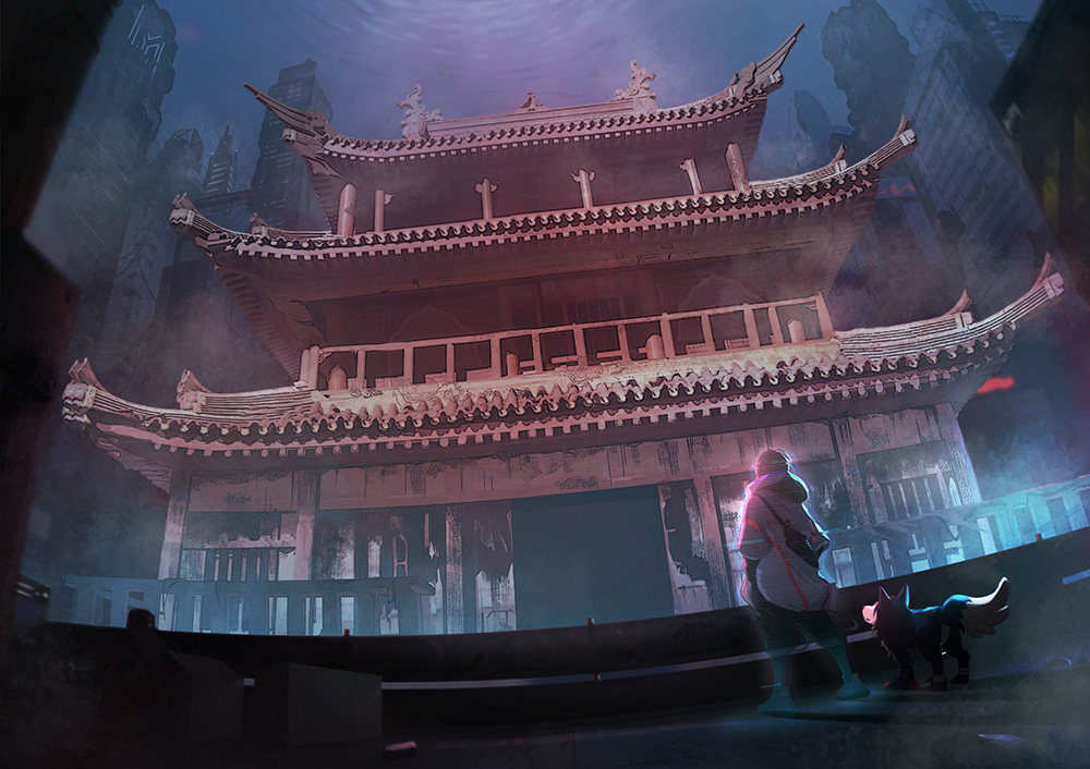 瓦屋根の建物
