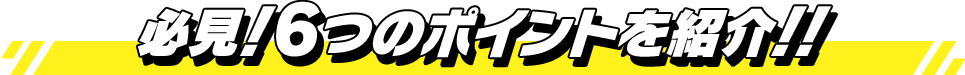 必見！全6つのポイントを紹介！！