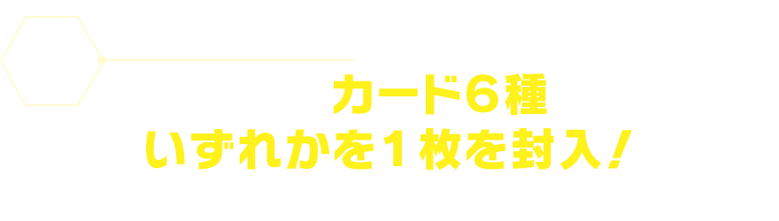 本弾収録のカード６種のうち いずれかを１枚を封入！