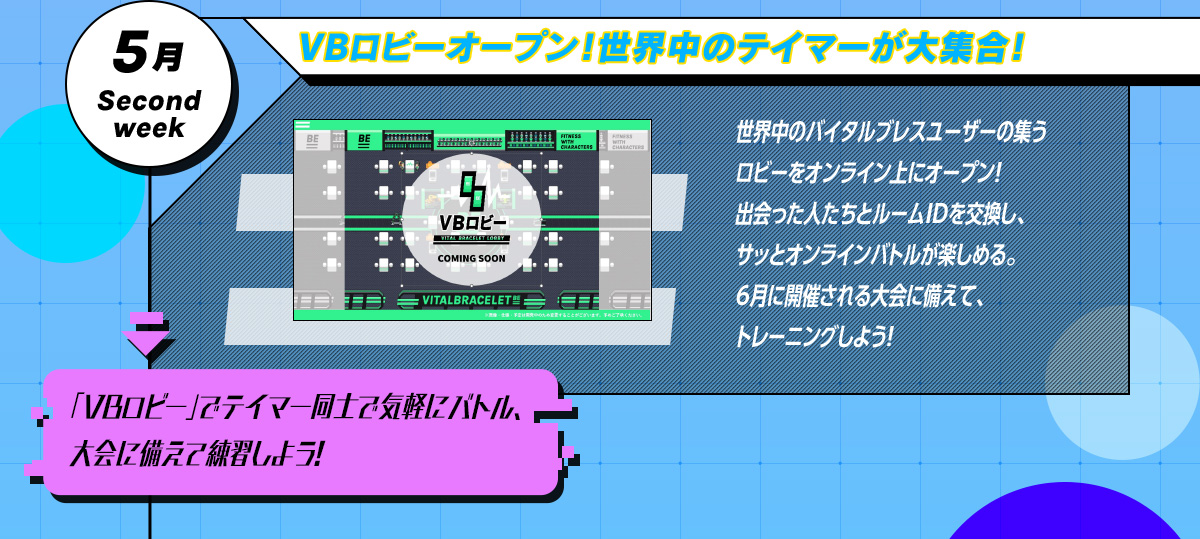 5月 Second week VBロビーオープン！世界中のテイマーが大集合！