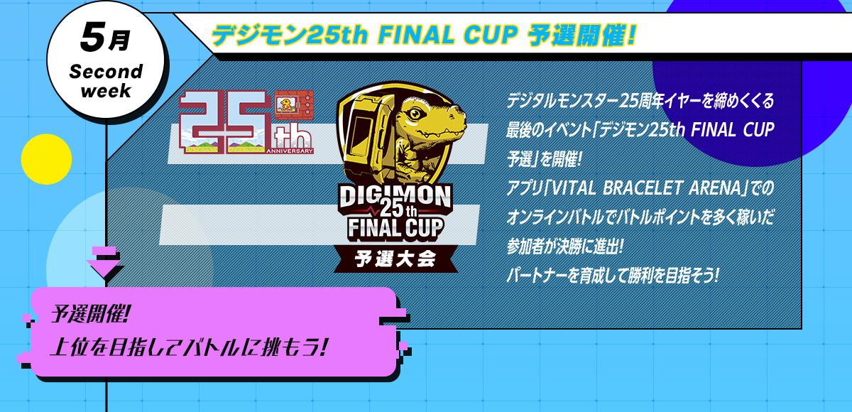 5月 Second week デジモン25th FINAL CUP 予選開催！