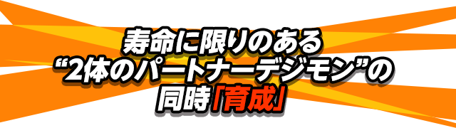 寿命に限りのある“2体のパートナーデジモン”の同時「育成」