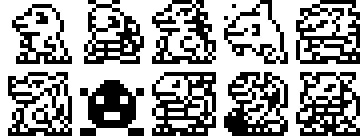 １．デジタルモンスター等のモノクロdot